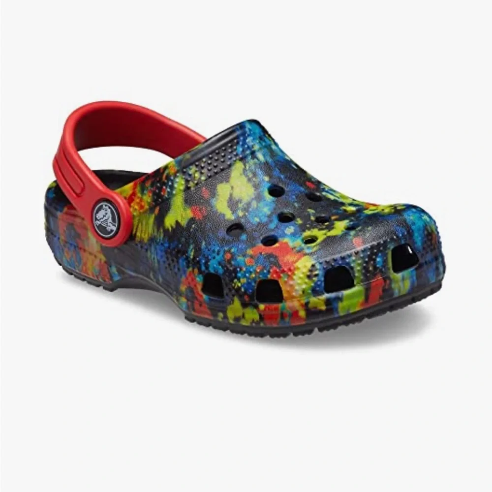 CROCS Kids Colorful Water Shoes with Red Strap
